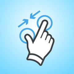 hand pinch gesture icon