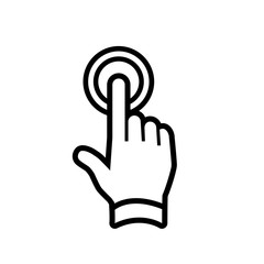 hand double taping gesture icon