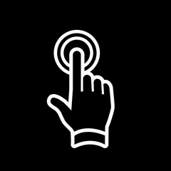 hand double taping gesture icon