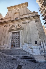 Fototapeta na wymiar Facade of the Church of San Giuseppe Calasanzio, Cagliari, Sardinia, Italy