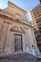 Facade of the Church of San Giuseppe Calasanzio, Cagliari, Sardinia, Italy