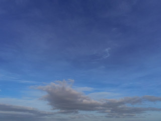 Obraz premium Simple blue cloudy sky, Abstract nature background.