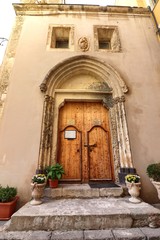 Fototapeta na wymiar Facade of the Church of Hope, Cagliari, Sardinia, Italy