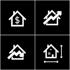 real estate home and house icons set