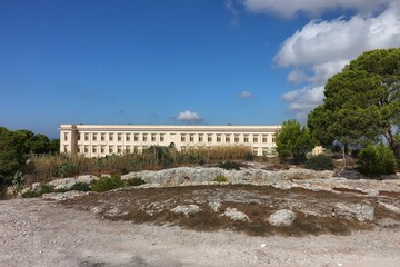 The former prison of Buoncammino in Cagliari. Sardinia, Italy
