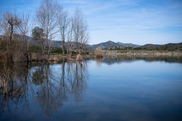 Fototapeta na wymiar Lac de Padula in Winter, Oletta, Corsica