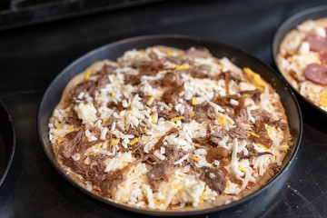 Roast Beef Pizza before cooking