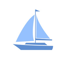 sailing yacht transportation icon