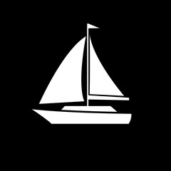 sailing yacht transportation icon
