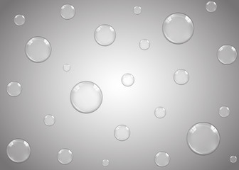 Glass transparent Christmas ball with snow. Set.