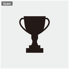 Trophy Icon Vector Illustration Logo Template