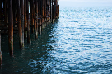 Old pier at the sea.