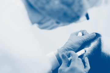 Plasma treatment, plasmolifting or PRP method point the introduction of the patient's own plasma...