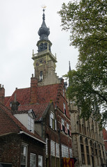 Fototapeta na wymiar Rathaus in Veere, Zeeland