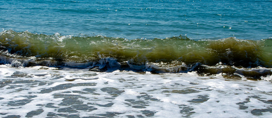 Sea wave and foam