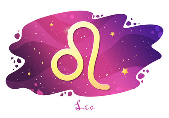 Sign of the zodiac of Leo, vector illustration