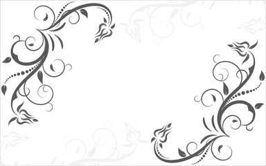 Floral elements design, luxury ornamental graphic element border, swirls flowers,foliage swirl decorative design for page decoration cards, wedding, banner, logos, frames, labels, cafes, boutiques