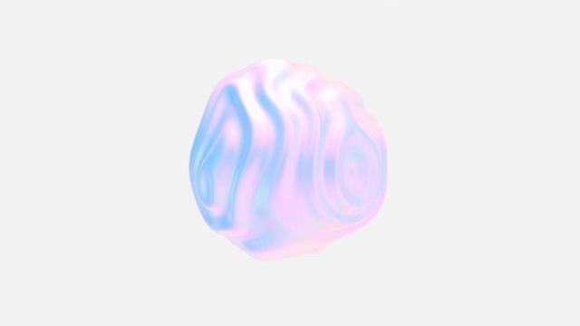 4k 3d Swirling Looping Sphere on white background, modern and colorful trend motion graphic, dynamic waving liquid motion graphic for banner background