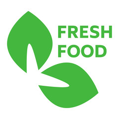 Fresh Food Logo. Fresh vegetables and fruits Icon. Vector Illustration