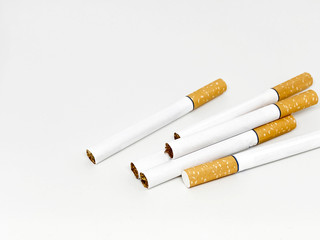 close-up view of a group of cigarettes