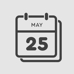 Calendar day 25 May, days of the year