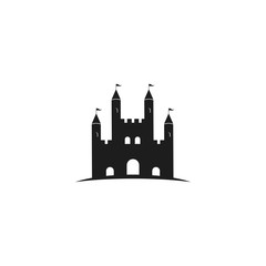 Obraz premium Castle Logo vector icon illustration