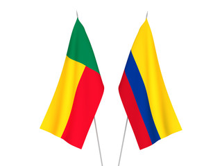 Benin and Colombia flags