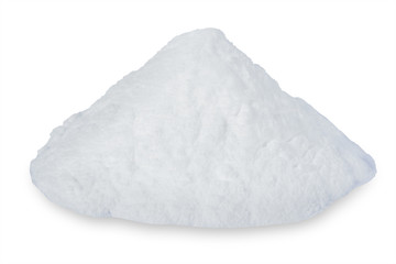 Baking soda powder isolated on a white background. this has clipping path.