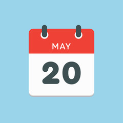 Calendar day 20 May, days of the year