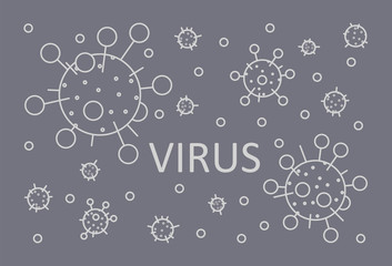 Virus units. Vector illustration