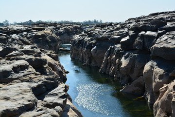 Streams in the rocky cliffs