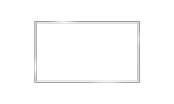 Silver frame on a grey background. Vector illustration