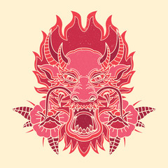 vintage dragon tattoo design