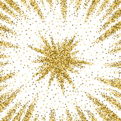 Gold triangles glitter luxury sparkling confetti. 