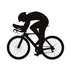 Obraz premium Cyclist Silhouette