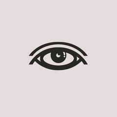 Flat Eye symbol health eyes