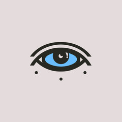  flat eye illustration
