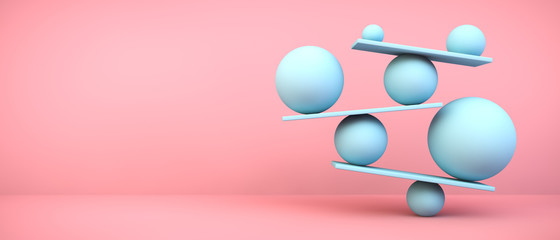 blue balancing balls