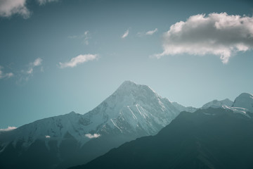 Majestic China Snow Mountain.Stunning Chinese natural landscape.Mountainous landscape. 