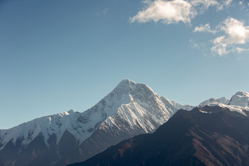 Majestic China Snow Mountain.Stunning Chinese natural landscape.Mountainous landscape. 