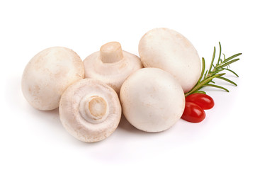 Fresh champignons, isolated on white background
