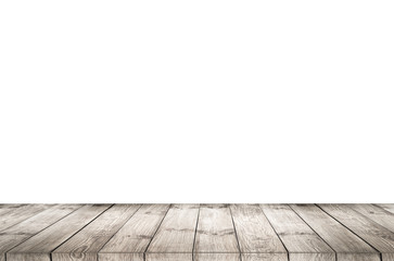 Fototapeta premium Close up rustic wood table with grain texture in vintage style. Surface of old wood plank in macro concept with empty template and copy space for abstract background or wallpaper and other design.