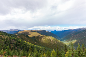 Majestic China Snow Mountain.Stunning Chinese natural landscape.Mountainous landscape. 