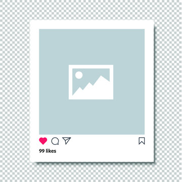 Instagram Post Feed Frame Template With Icons