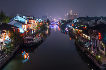 Night view of chinese ancient town