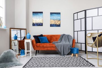 Stylish interior of living room