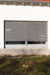 new building facade with windows