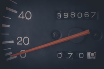 Car odometer detail