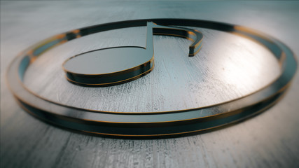 Music Note 3d modern shape