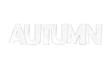 3D render of the text Autumn